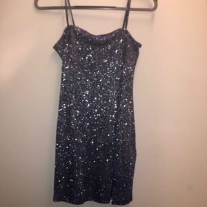 Blue Sequin Cocktail dress